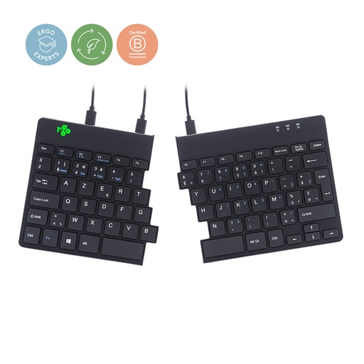 [484218] Clavier ergonomique R-Go Tools Split Break AZERTY noir