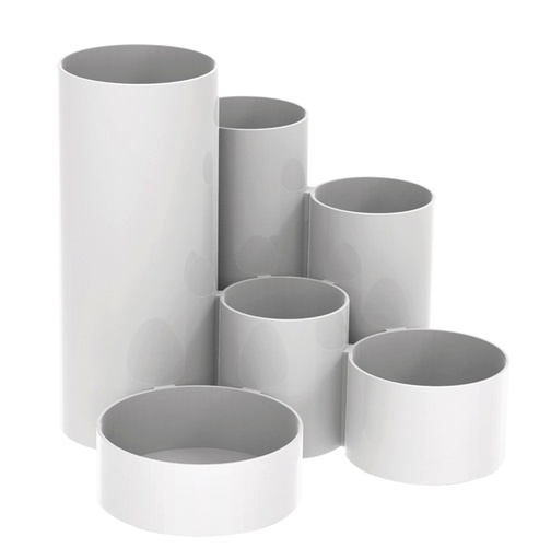 [105972] Organiseur MAULtubo 6 compartiments Ø150x125m blanc