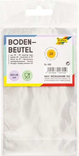 [820343] Sachet Folia 115x190mm transparent 10 pièces