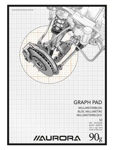 [744050] Bloc papier millimétré Aurora A4 brun