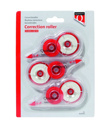 [416582] Roller correcteur Quantore 4,2mm blister 3 pièces