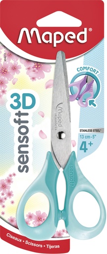 [337096] Ciseaux Maped Sensoft 13cm pastel assorti