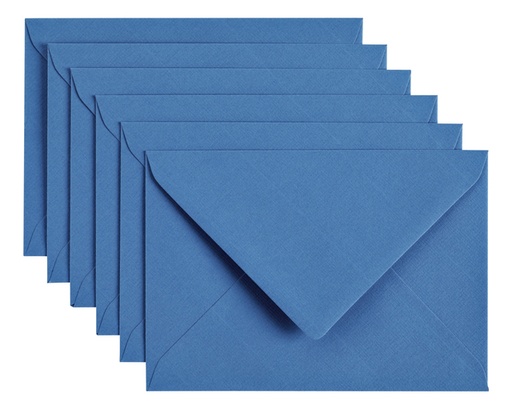 [158192] Enveloppe Papicolor C6 114x162mm bleu roi paquet 6 pièces