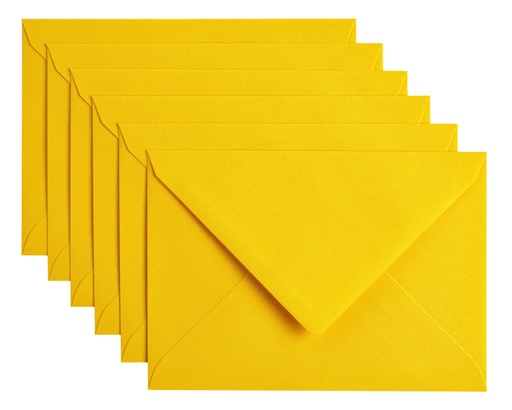 [158193] Envelop Papicolor C6 114x162mm dottergeel pak à 6 stuks