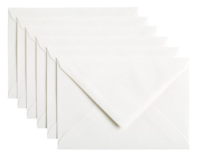 Enveloppe Papicolor C6 114x162mm blanc neige paquet 6 pièces