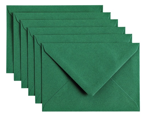 [158201] Envelop Papicolor C6 114x162mm dennengroen pak à 6 stuks