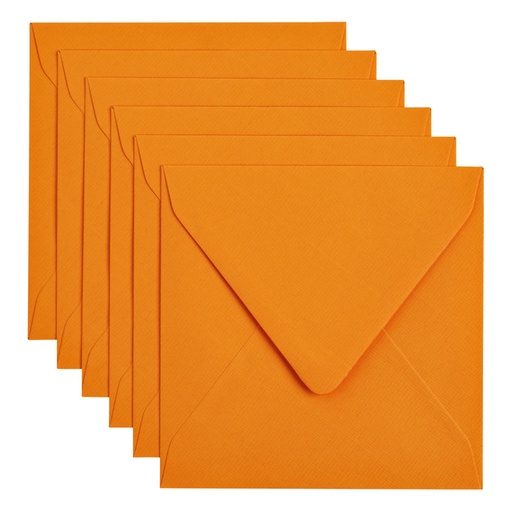 [158218] Envelop Papicolor 140x140mm oranje pak à 6 stuks