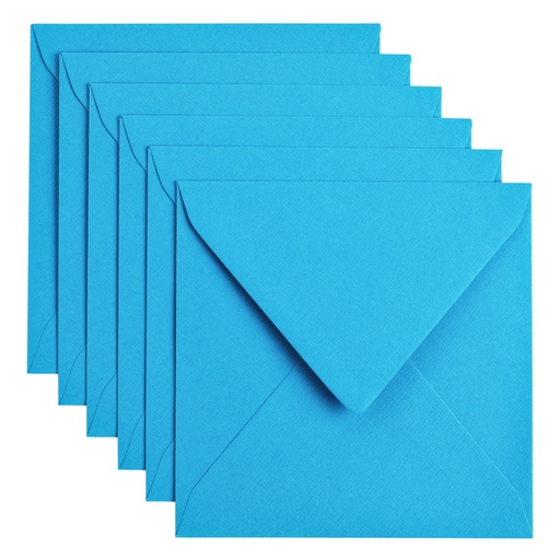 [158224] Envelop Papicolor 140x140mm hemelsblauw pak à 6 stuks