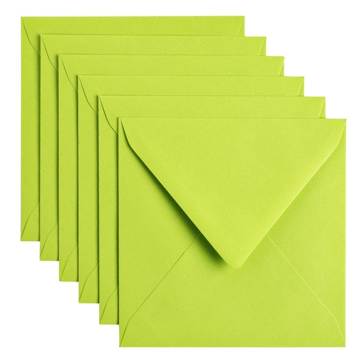 [158228] Envelop Papicolor 140x140mm appelgroen pak à 6 stuks