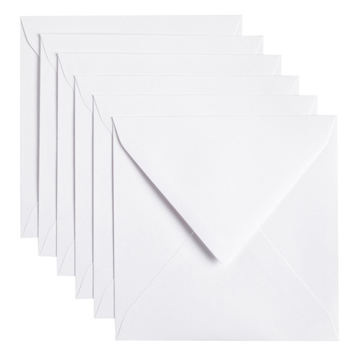 [158229] Envelop Papicolor 140x140mm kraft wit pak à 6 stuks