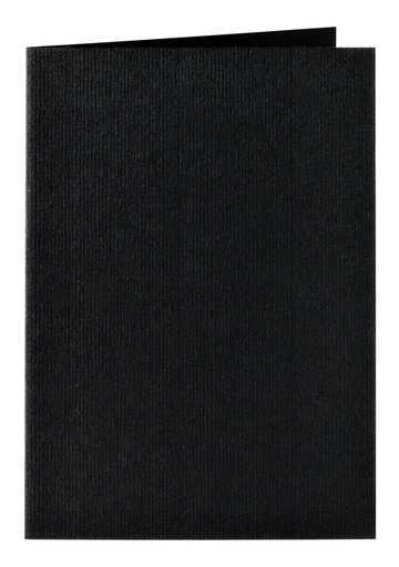 [177050] Carte de correspondance Papicolor double 105x148mm noir corbeau 6 pièces