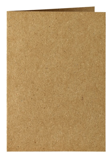 [177067] Correspondentiekaart Papicolor dubbel 105x148mm bruin pak à 6 stuks