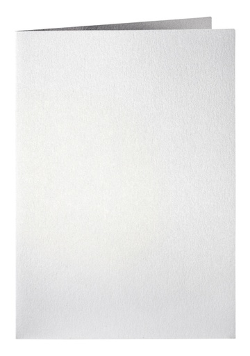 [177068] Correspondentiekaart Papicolor dubbel 105x148mm metallic parelwit pak à 6 stuks