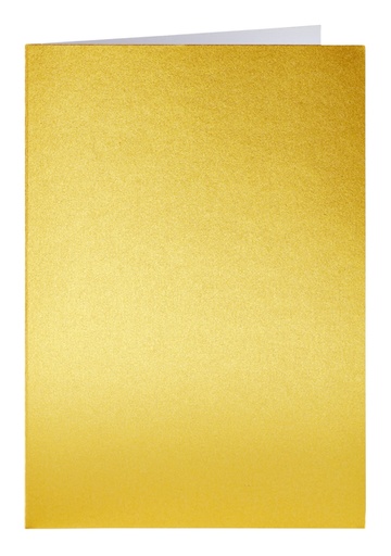 [177070] Carte de correspondance Papicolor double 105x148mm or métallissé 6 pièces