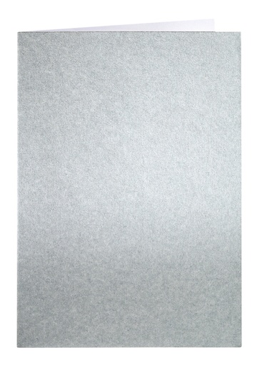 [177071] Carte de correspondance Papicolor double 105x148mm argent