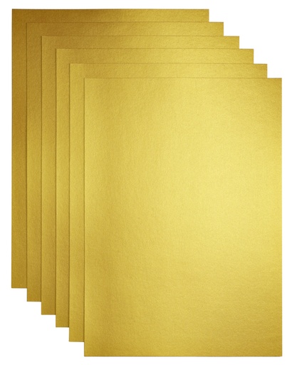 [746355] Papier copieur Papicolor A4 120g or métallisé 6 feuilles