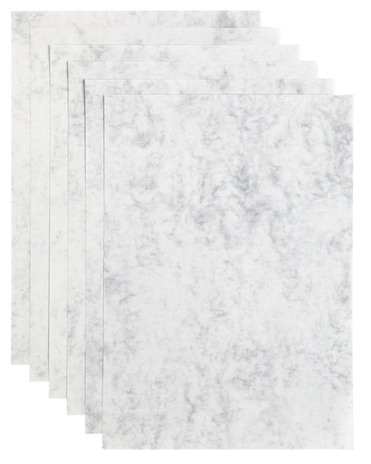 [746326] Papier copieur Papicolor A4 200g gris marbré 6 feuilles