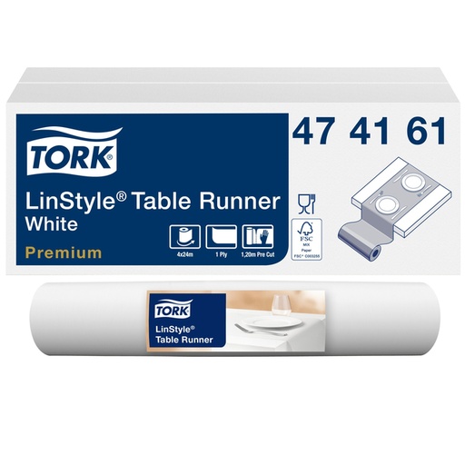 [892257] Tafelloper Tork Linstyle Premium 20 vel wit 474161