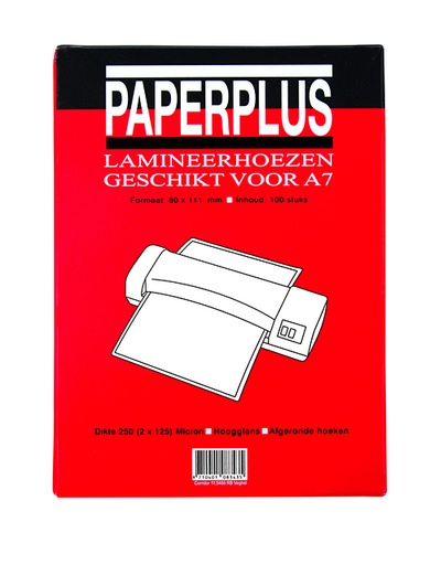 [535957] Lamineerhoes Paperplus A7 2x125 micron