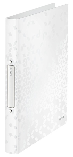 [503028] Classeur Leitz WOW A4 2 anneaux méc- O 25mm PP blanc