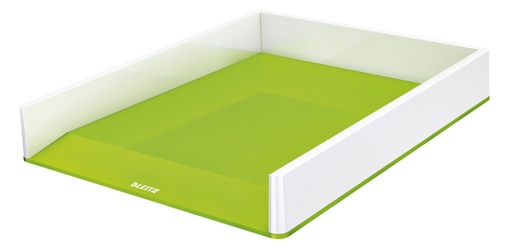 [390359] Corbeille à courrier Leitz WOW A4 blanc/vert