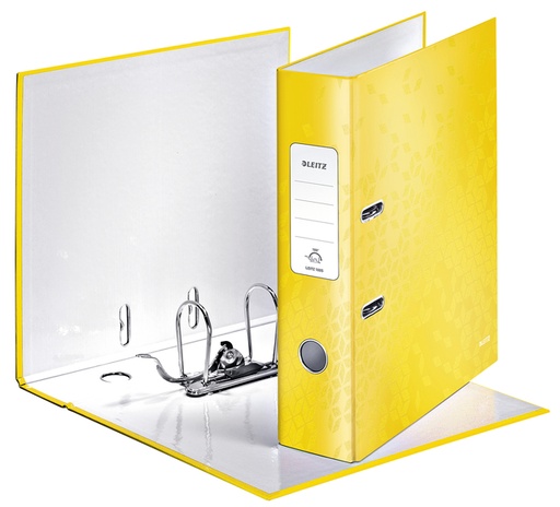 [503036] Classeur à levier Leitz WOW 180° A4 80mm laminé jaune