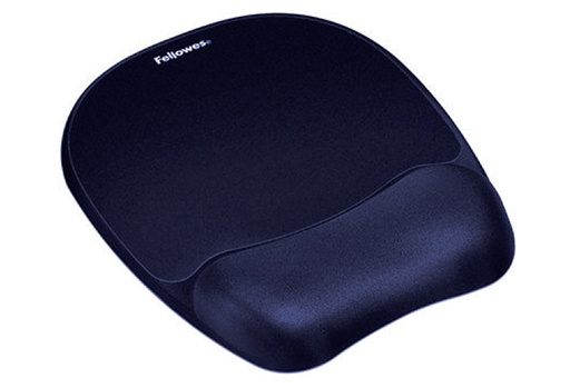 [436178] Tapis souris avec repose-poignet Fellowes mousse bleu saphir