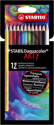 [639999] Kleurpotloden STABILO 1624 aquacolor Arty assorti etui à 12 stuks