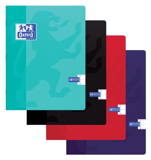 [011165] Cahier Oxford School A5 ligné 120 pages 80g assorti