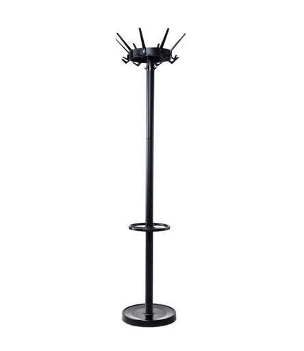 [495418] Portemanteau sur pied MAULcaligo 175cm 32 crochets noir RAL 9004