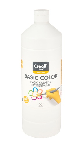 [1000009] Plakkaatverf Creall basic wit 1000ml