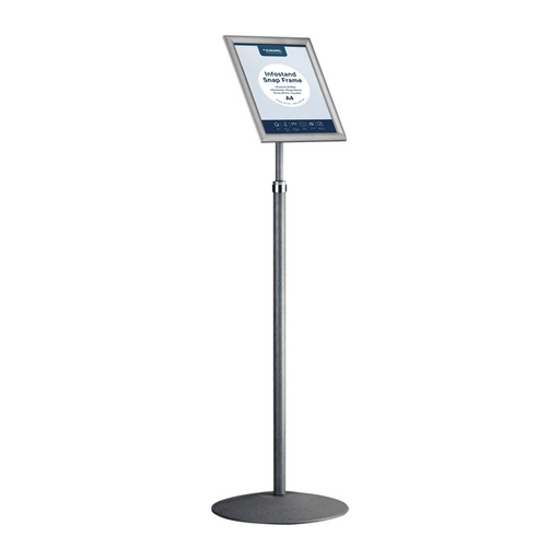 [922546] Support info Europel télescopique inclus cadre clipsable A4 25mm