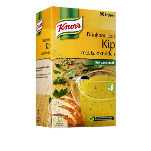 [891144] Bouillon à boire Knorr Poulet et herbes 80 pièces