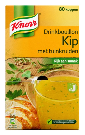 [891144] Bouillon à boire Knorr Poulet et herbes 80 pièces