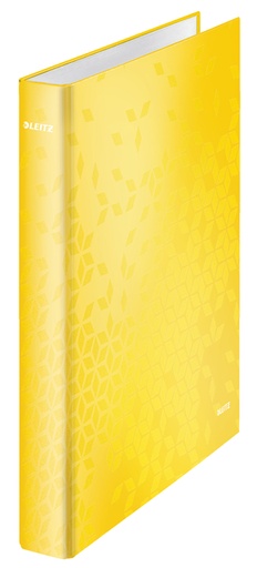 [503020] Classeur Leitz WOW A4 Maxi 2 anneaux méc-D 25mm jaune