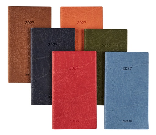 [786063] Agenda 2027 Brepols Optivision Pocket Lucca 7 jours/2 pages assorti