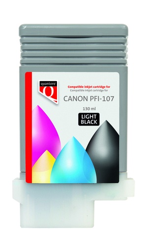 [842096] Inktcartridge Quantore alternatief tbv Canon PFI-107 licht zwart