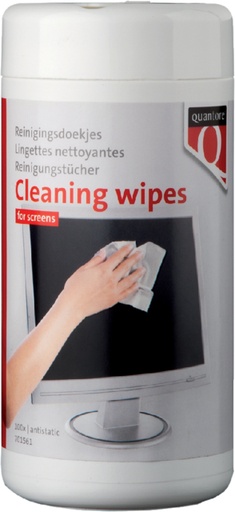 [701561] Lingette nettoyante écran Quantore distributeur 100 pièces