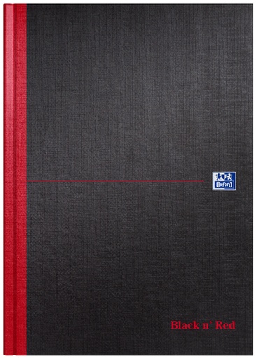 [1000281] Notitieboek Oxford Black n' Red A4 96vel blanco