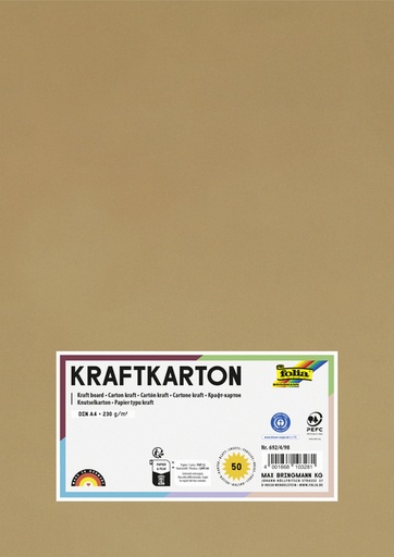 [1000295] Kraftpapier Folia A4 230gr 50 vel