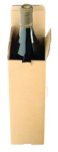 [1000041] Boîte d'expédition bouteille IEZZY 90x90x360mm carton brun