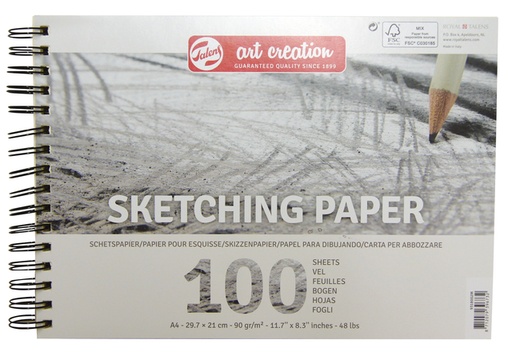 [1385410] Papier esquisse Talens Art Creation A4 90g 100 feuilles gris