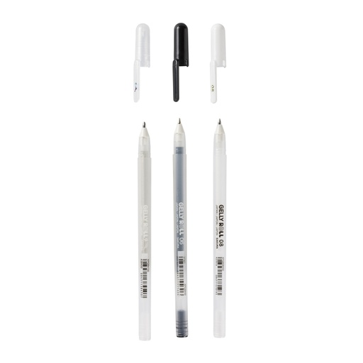 [1385343] Roller Gel Sakura Gelly Roll  Metallic set 3 couleurs