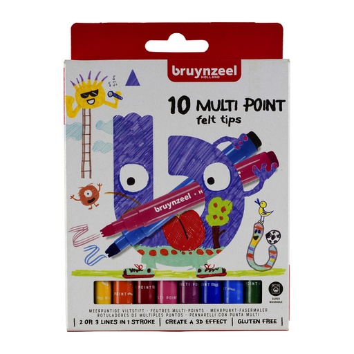 [1386491] Feutre Bruynzeel Kids Boîte 10 pièces assorti