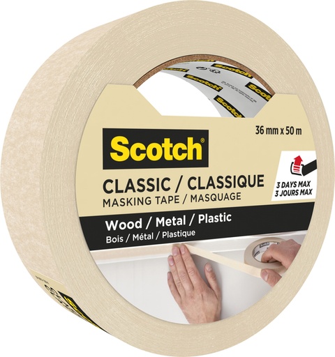 [1386794] Ruban de masquage Scotch Classic 36mmx50m beige