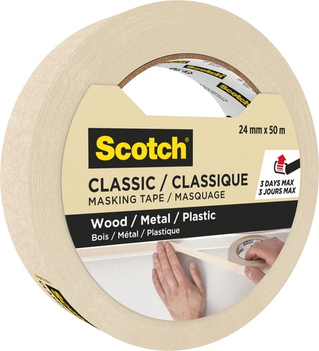 [1386796] Ruban de masquage Scotch Classic 50mx24mm beige