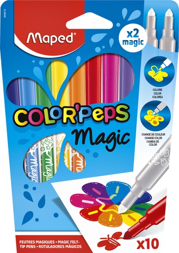 [1386638] Feutre Maped Color'Peps Magic set 10 couleurs
