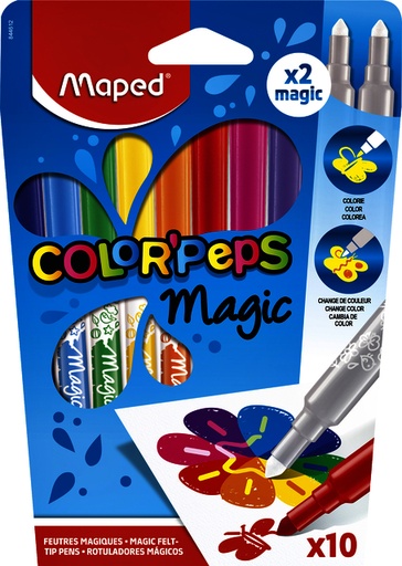 [1386638] Viltstift Maped Color'Peps Magic set á 10 kleuren