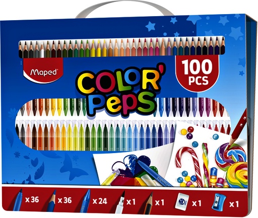 [1386641] Coffret set dessin Maped Color'Peps 100 pièces