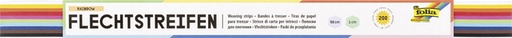 [1386922] Vlechtstroken Folia 50x1cm 130gr 200 stroken assorti kleuren